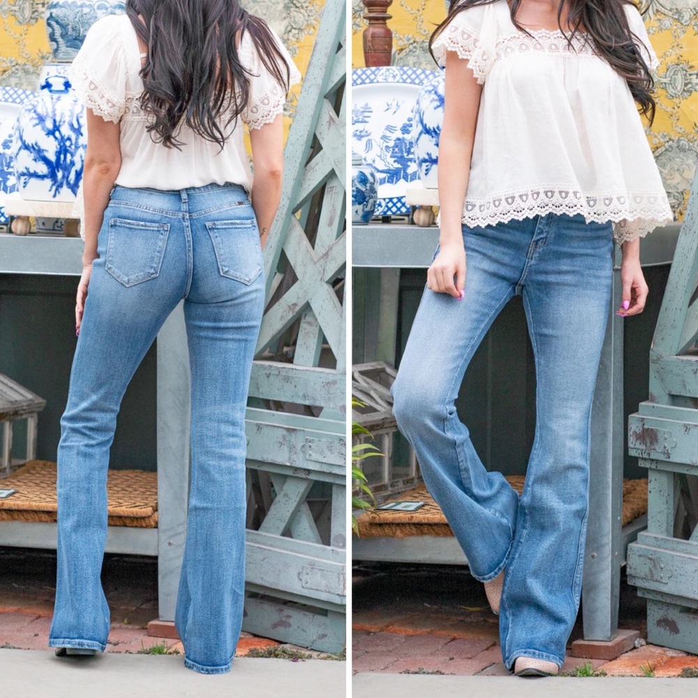 Kancan || Bellbottoms Flare Bootcut Light Washed Jeans - Picture 5 of 16